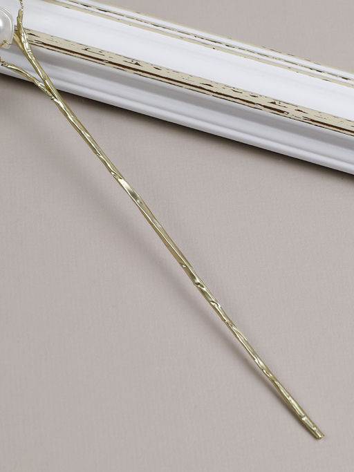 Ветка декоративная стеклярус 34 см / CW0427-4 /уп 818/ 27 лист