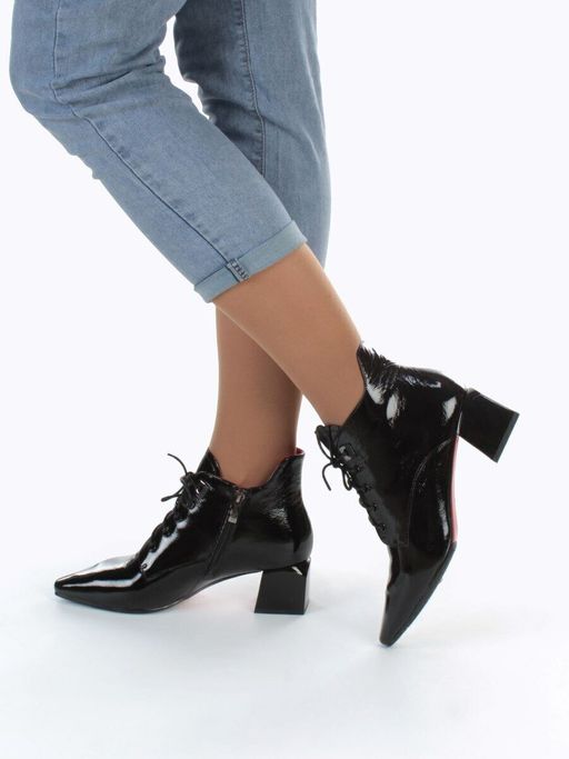 01-CP78-1 BLACK Ботильоны женские (натуральная кожа, байка) - Фабричный китай фото 5