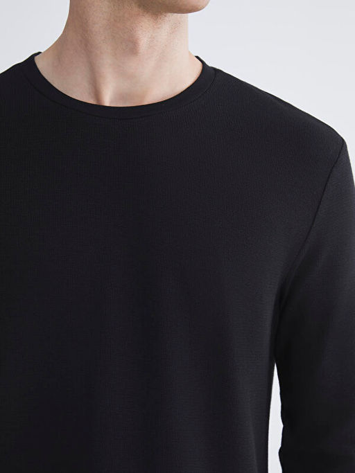 Bisiklet Yaka Uzun Kollu Erkek Ti??rt