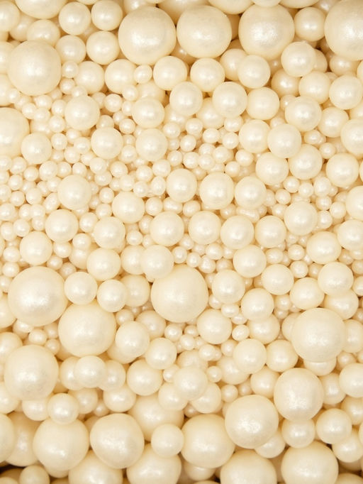 Кондитерская посыпка с мягким центром Жемчуг, серебро, 1.5 кг