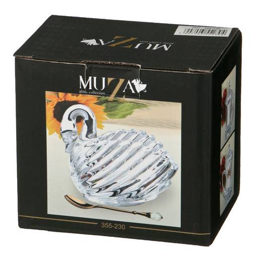 ИКОРНИЦА С ЛОЖКОЙ ЛЕБЕДЬ 110 МЛ. 11*6 СМ. ВЫСОТА=9,5 СМ. КОЛЛЕКЦИЯ MUZA - Lefard фото 2