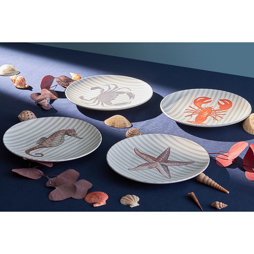 Набор из четырех тарелок Aquarium из коллекции Sea treasures, 21,5 см - Tkano фото 2