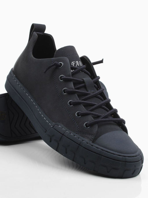 03-N72699-3 DK. BLUE Полуботинки спортивные мужские (натуральная кожа (нубук))