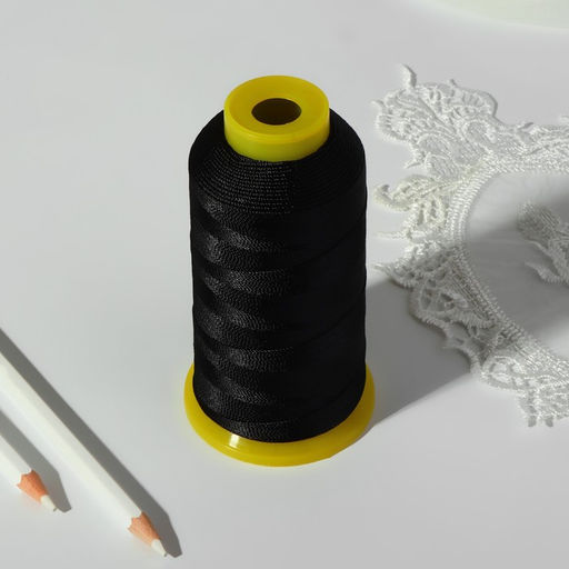 Нитки обувные, 500D/3, 600 м, чёрные