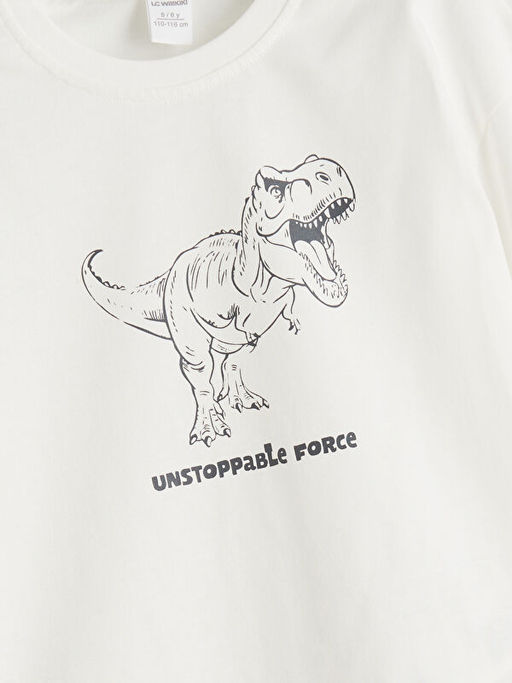 Dinozor Bask?l? Erkek ?ocuk Sweatshirt