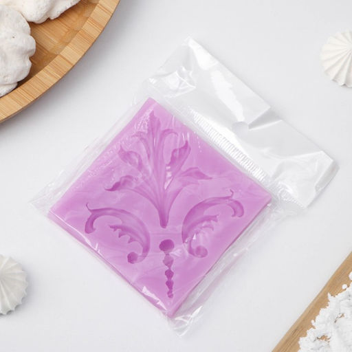 Молд для заливки Завитки, силикон, 6.5?0.7 см, розовый - Simaland фото 7