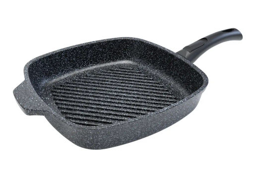 Квадратная сковорода-гриль Байкал Природные минералы, съемная ручка, 28 см - Нева металл посуда фото 7