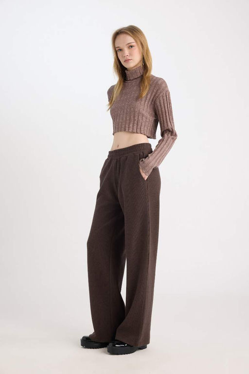 Широкие брюки с широкими карманами и длинными спортивными штанами на шнуровке - Defacto фото 2