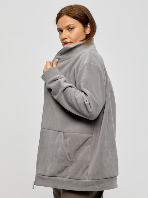 Толстовка женская из флиса Скарлет светло-серый - Амадэль фото 3
