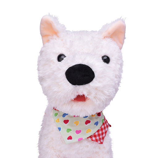 Собака "Снежок" (поет, ходит, повторяет) в пакете