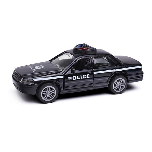 Чёрная инерционная служебная машинка Купе die-cast,1:32, открывающиеся двери