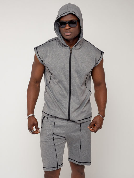 Спортивный костюм летний мужской светло-серого цвета 2262SS - FUYOUKAI фото 15