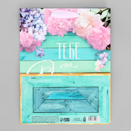 Цена за 2 шт. Пакет подарочный ламинированный, упаковка, Тебе на радость, MS 18?23?8 см