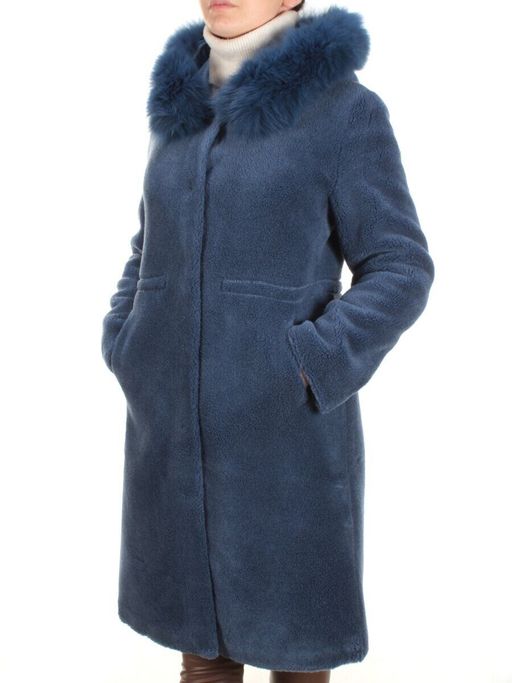 1911 DK. BLUE Дубленка женская зимняя SHARK WARSHIP (60% кашемир, 40% вискоза) - Fashion фото 3