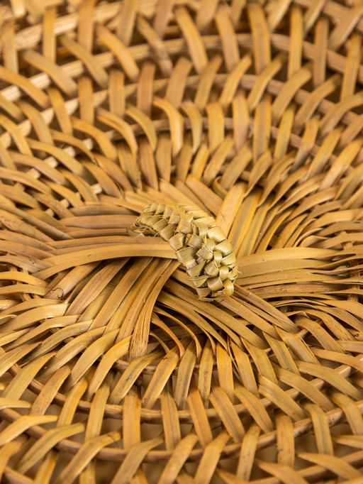 Корзина плетёная «Баскет», 27×27×37 см, бамбук, светлая