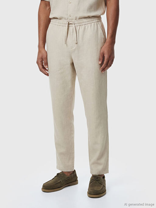 Брюки Regular Fit мужские с эффектом льна