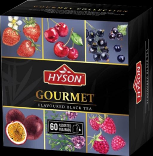 HYSON. Gourmet. Черное ассорти 90 гр. карт.пачка, 60 пак. ШРИ-ЛАНКА