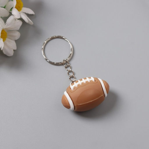 Цена за 12 шт. Брелок для ключей на кольце «Спорт», резина, 3.5×2.5×1.5 см, МИКС