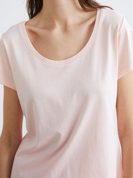 U Yaka Modal Kar???ml? Kad?n Pijama Tak?m?