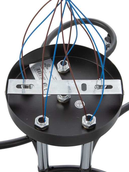 Люстра XA1635/5, 5×60 Вт, E27, цвет чёрный хром