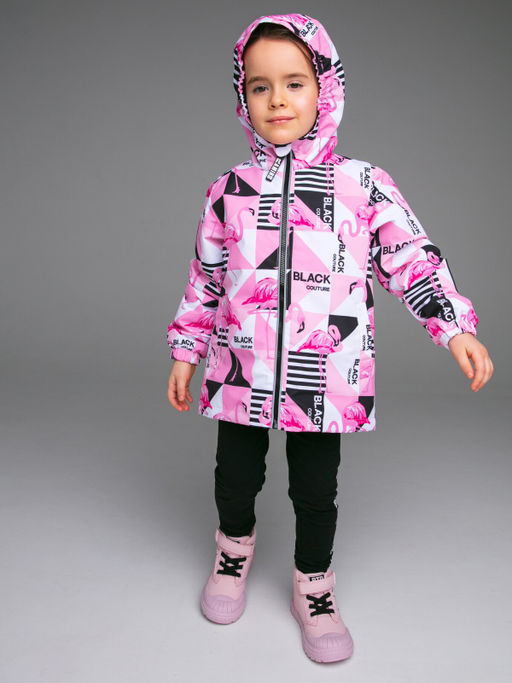 12322035 Куртка текстильная с полиуретановым покрытием для девочек (ветровка) - Playtoday фото 2
