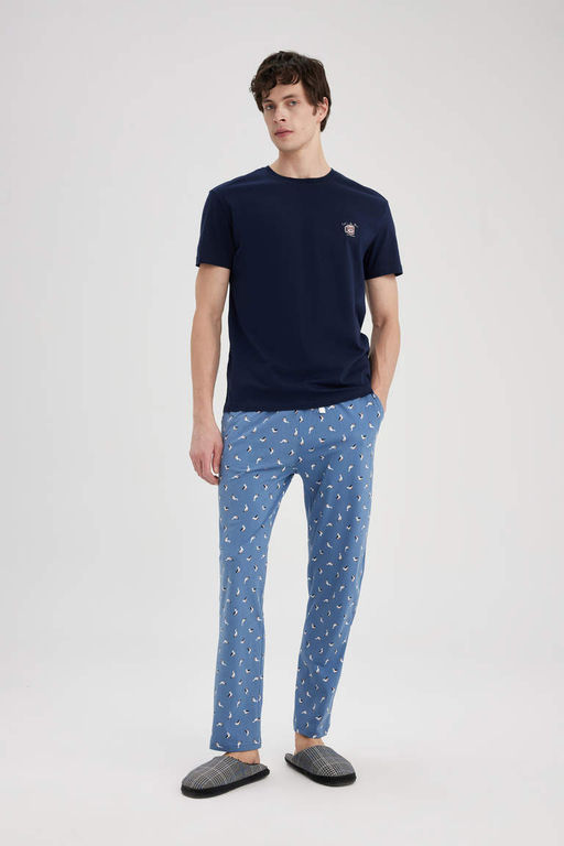Regular Fit Desenli Cepli Pijama Alt? - Defacto фото 3