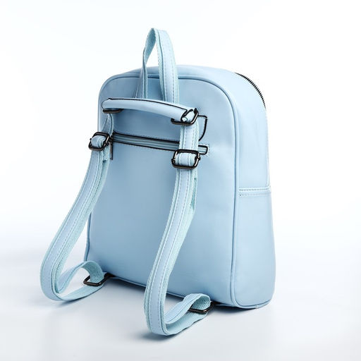 Рюкзак-сумка женский Vespera на молнии, с карманами, голубой