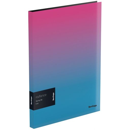 Папка с пруж. скоросшивателем BERLINGO "Radiance" градиент, розовый/голубой (FS4_17002) 600мкм, 17мм