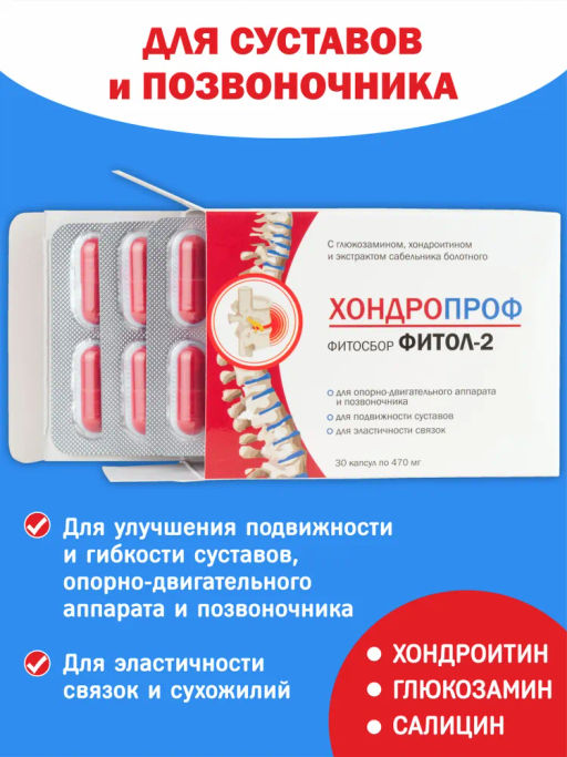 Бад Фитосбор Фитол-2 ХОНДРОПРОФ Алфит Плюс 1811  фото 3
