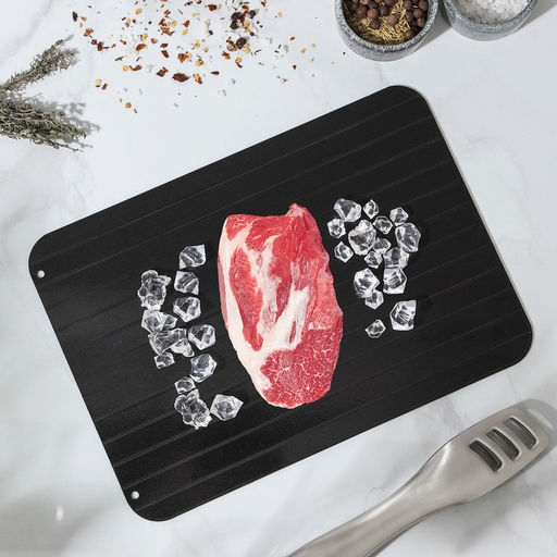 Доска разделочная Доляна, 29.5×20.5×0.2 см, для разморозки продуктов, алюминий, чёрная