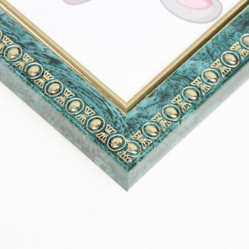 Цена за 2 шт. Фоторамка для фото 10×15 см Keep memories «Камея», пластик, малахит, (пластик)