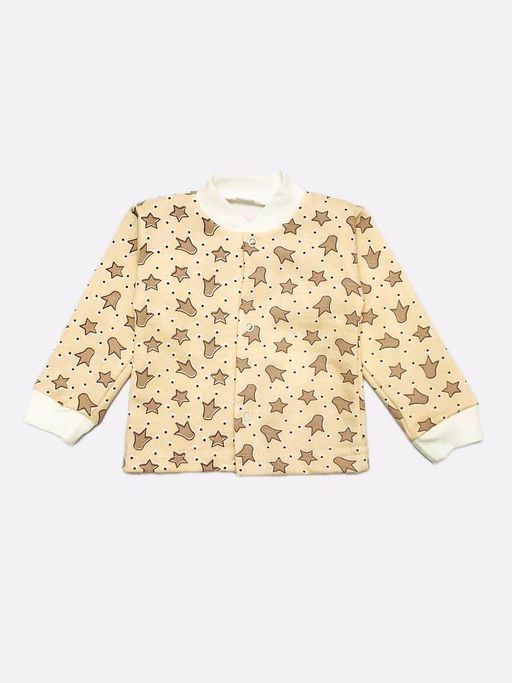 Кофта футер с длинным рукавом, арт.C-KF121-ITn, бол. размеры, корона беж - Мамин малыш фото 2