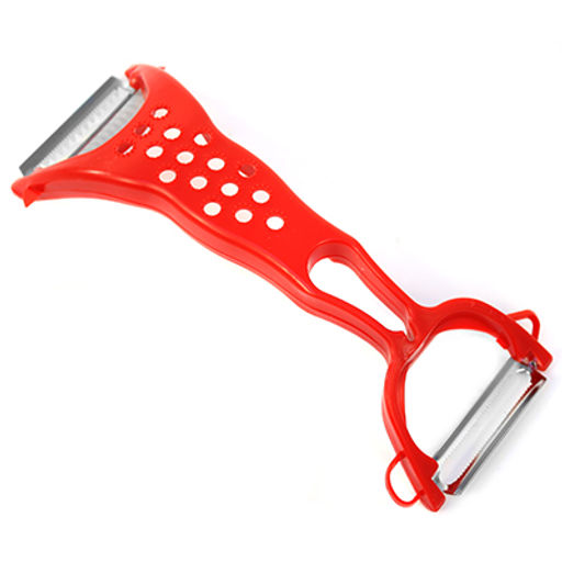 Овощечистка Универсальная 17х5,8см, 2-х сторонняя, плавающее лезвие, пластиковое основание, на картоне (Россия) - Домашняя мода фото 2