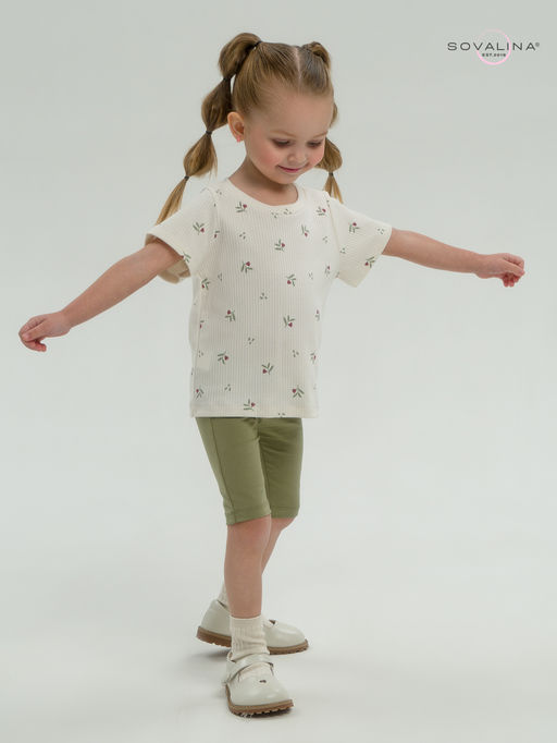 Костюм Актив бордовые тюльпанчики-оливка - Sovalina фото 22