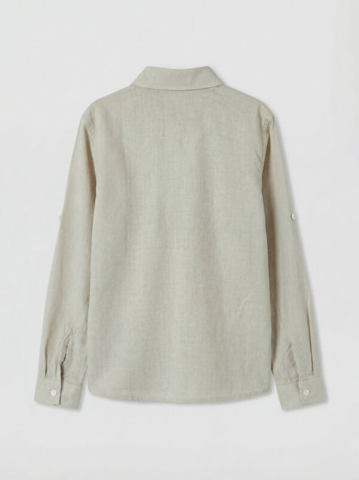 Uzun Kollu Erkek ?ocuk Poplin G?mlek