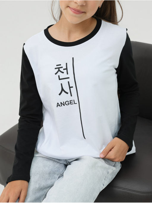 Лонгслив Ангел Детский Чер-Бел - София фото 4