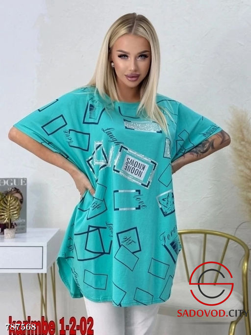 Женская удлиненная футболка - Bruno фото 6