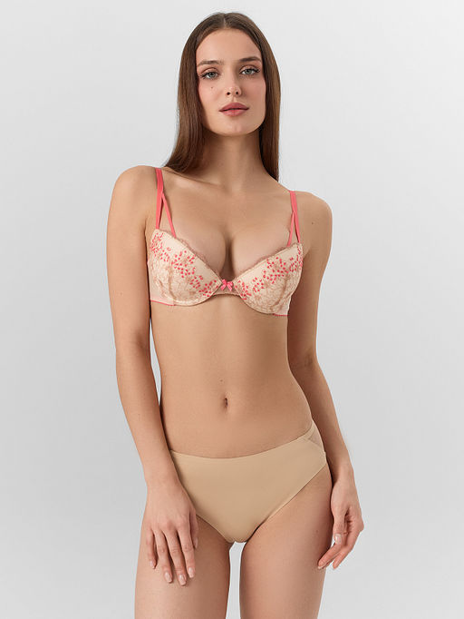 Бюстгальтер пуш-ап женский бежевый