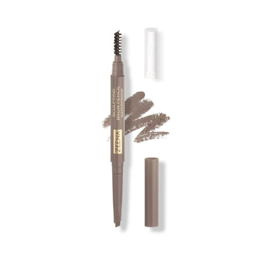 Водостойкий карандаш для бровей Brow Pencil WP, 010 Ash 600012 - ZEENA фото 2