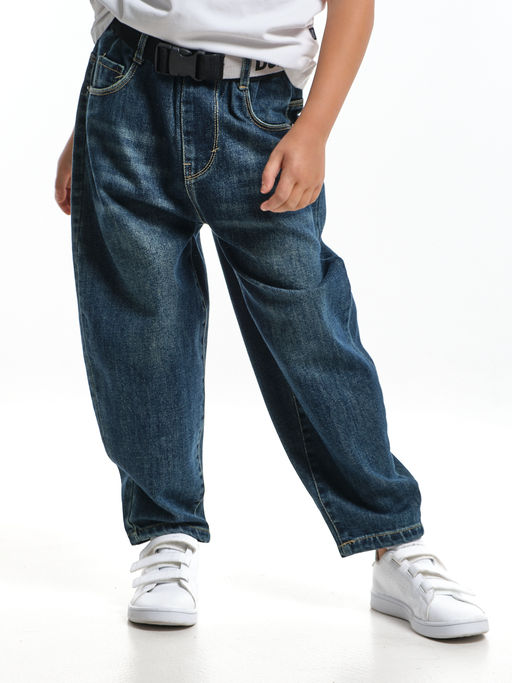 Детские джинсы 33-23505 синий - Mini maxi фото 5