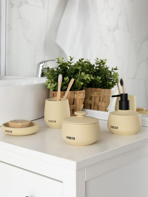 Диспенсер для жидкого мыла 370мл жёлтый полирезина - Denastia фото 5