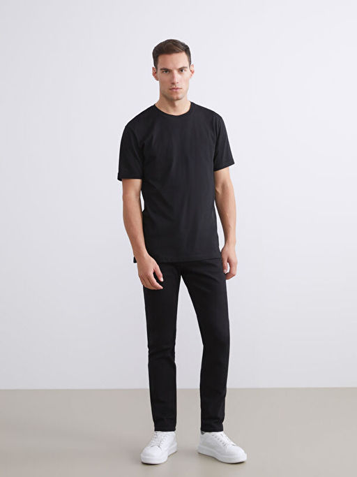 Bisiklet Yaka Penye Erkek Ti??rt