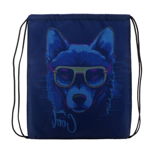 Мешок для обуви 420 х 340 мм, Calligrata МСО-5С, (мягкий полиэстер, плотность 210D), Собака в очках  фото 3