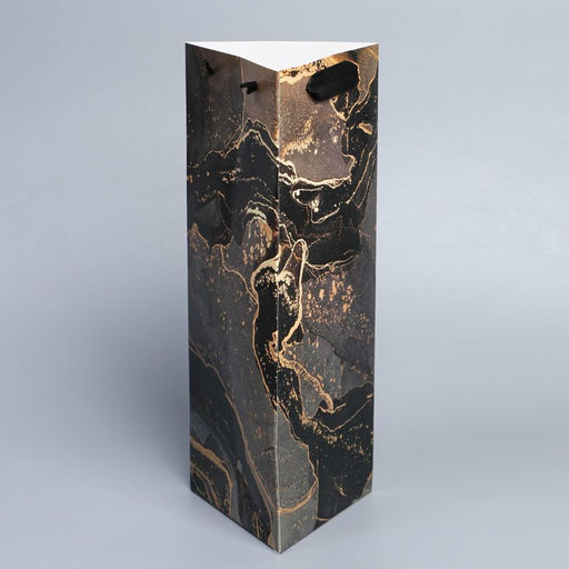 Цена за 2 шт. Пакет подарочный под бутылку, упаковка, «Present», 13×32×11 см