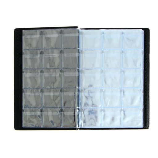 Альбом для монет 125×185 мм Calligrata, на 240 монет, ячейка 35×35 мм, 16 листов, обложка искусственная кожа, коричневый