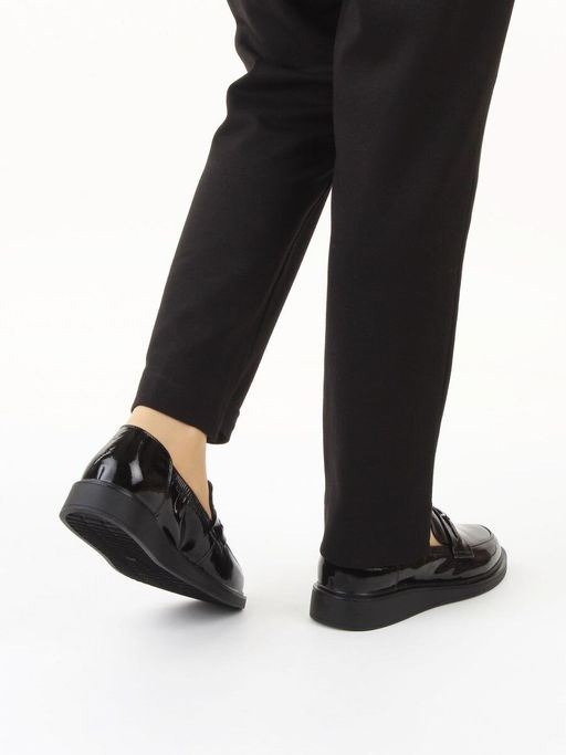 03-DEB103-3 BLACK Лоферы женские (натуральная кожа)