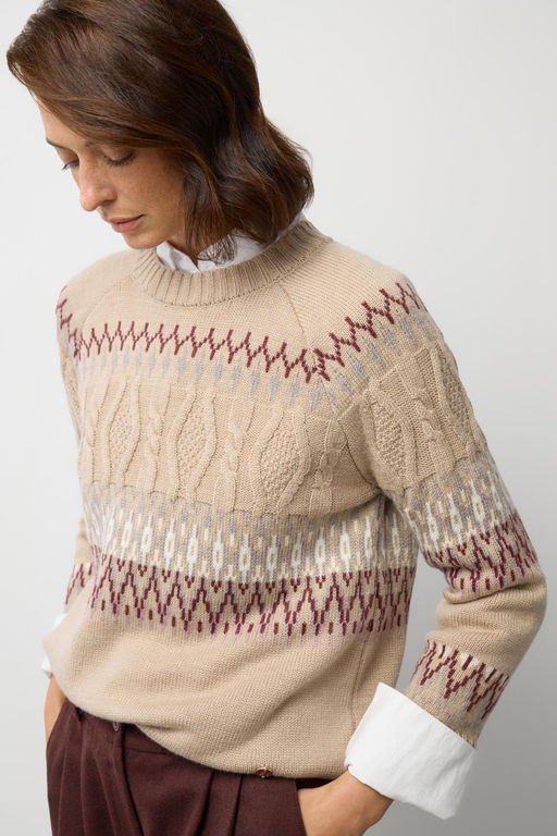 ЕВ 30278/ш/бежевый джемпер жен