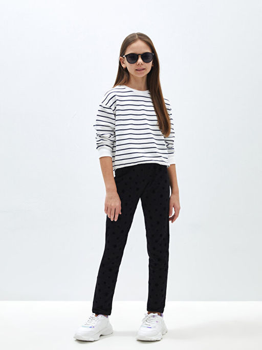 Beli Lastikli Bask?l? K?z ?ocuk Uzun Tayt - Waikiki фото 2