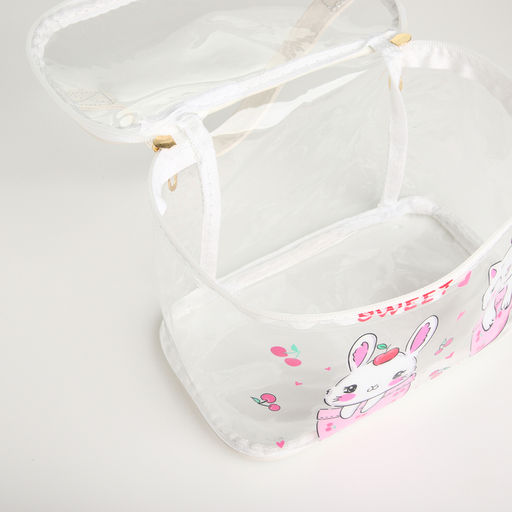 Косметичка на молнии для бассейна, с ручкой, с принтом Sweet, белая - Simaland фото 4