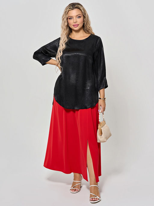 Блузка 0220-1а черный каменный - Aquarell фото 48